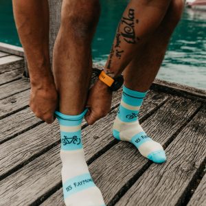 sportif avec chaussettes cyclisme les raymondes chaussette sport légères respirante